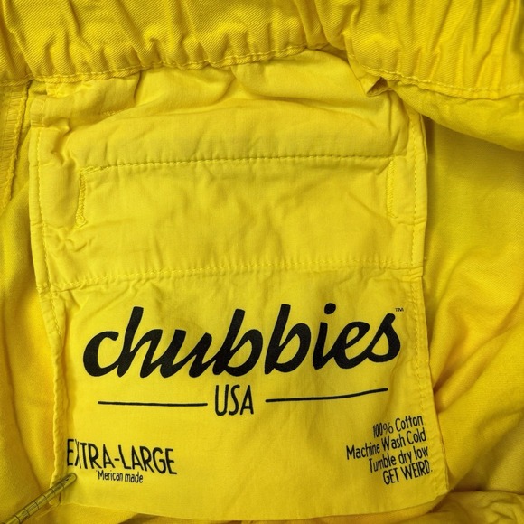 Chubbies Shorts Men Extra Large Gadsden Flag Yellow Don't Tread On Me USA Bright - Picture 4 of 8